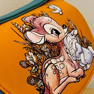 Loungefly Bambi Crossbody Bag. NWT. Beautiful colors and sweet Bambi & Thumper!